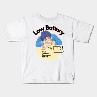 Low Battery Kids T-Shirt